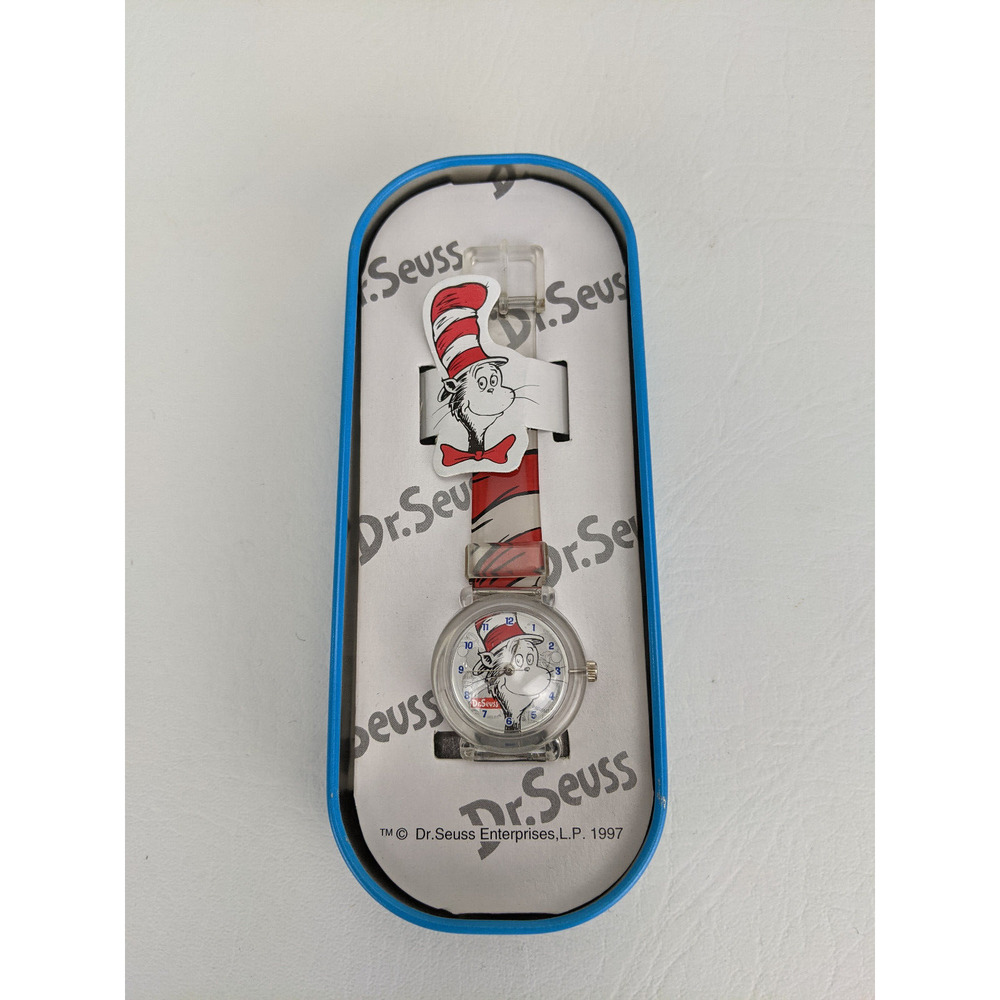 Vintage Dr. Seuss Cat in the Hat Watch Authentic T ick Tock Time Tickers - Picture 2 of 9